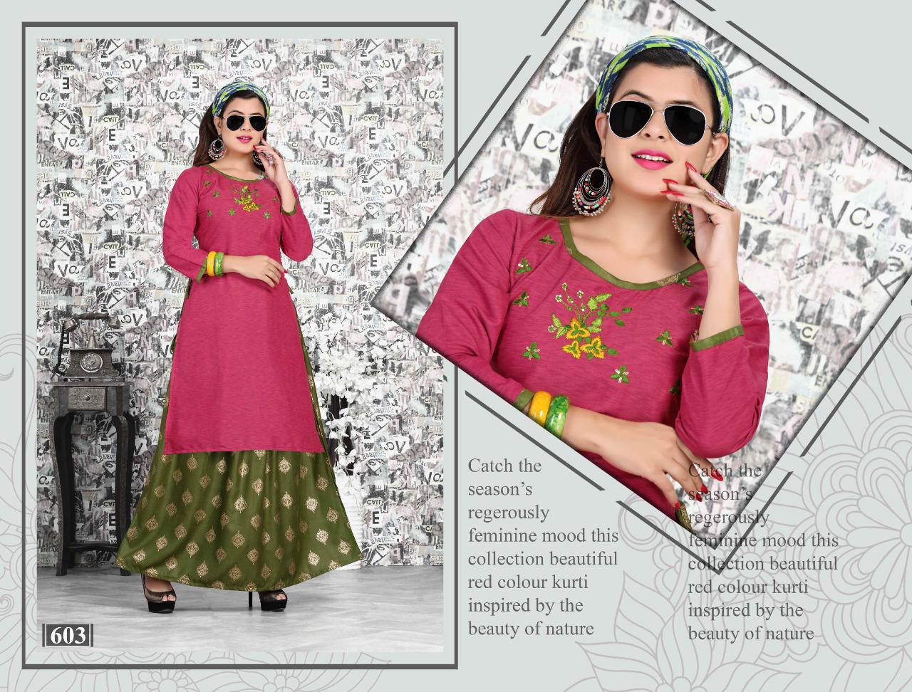Beauty Queen Bestie Rayon Ethnic Wear Rayon Kurti With Bottom Collection